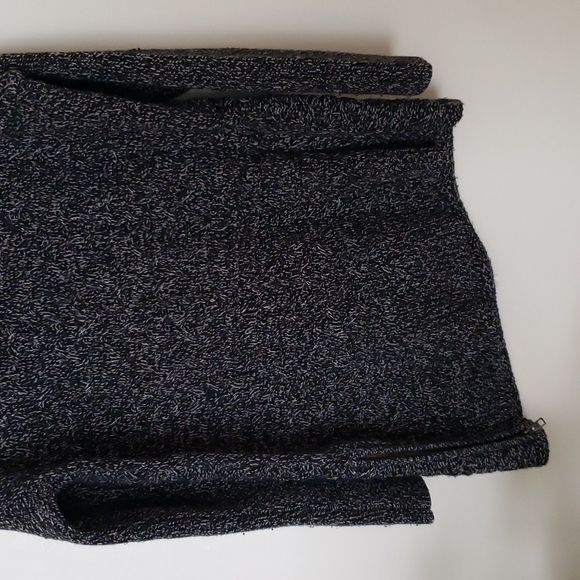 Athleta cashmere wool asymmetric side zip v neck sweater, longline, women's med - Picture 3 of 8